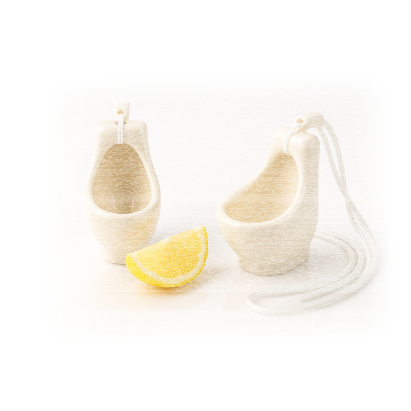 Keramikschnapsglas Toilette für Partys, Karneval, Fastnacht, Schnapskrug (Band weiß, Pissoir)