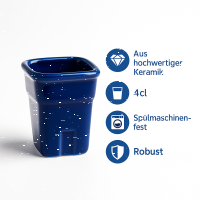 Keramikschnapsglas für lustige Partys, Mülltonne