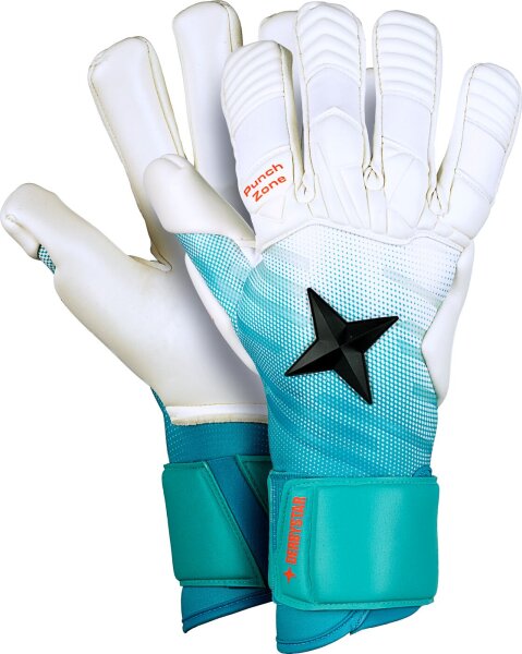 DERBYSTAR APS Pro Grip Aqua v23 Gr.8 weiss tuerkis schwarz Torwarthandschuhe
