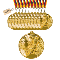 Carlso Goldmedaillen Set, 10 Stück, mit Dreifarbigem...