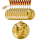 Carlso Goldmedaillen Set, 10 Stück, mit Dreifarbigem Band, 50mm Durchmesser, für Geburtstag Turnier, Mitgebsel, Fussballmedaille, Fussball Medaillen, Preis (FUSS4, 10)