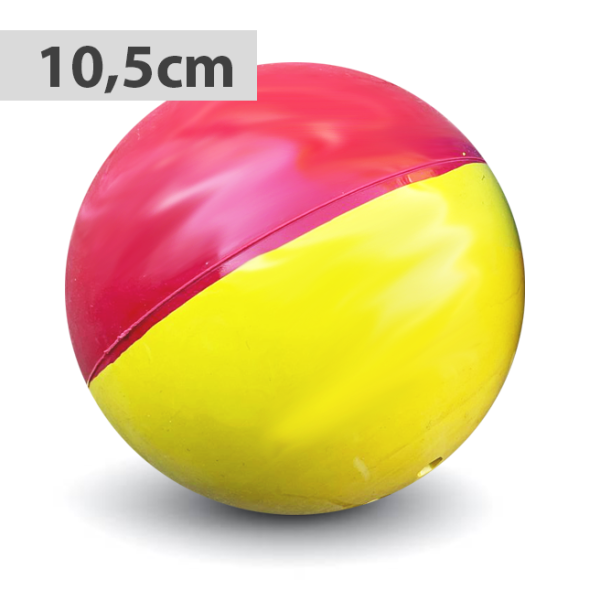 Boßelkugel gummi 10.5cm rot/gelb (Hobby)