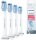 Philips Sonicare Original S Sensitive Standard-Schallzahnbürstenköpfe - 4er-Pack in Weiß (Modell HX6054/07)