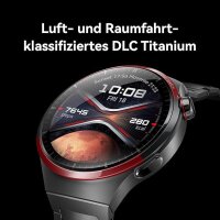 HUAWEI Watch 4 Pro Smartwatch Space Edition, Luft-und Raumfahrt-klassifiziertes DLC Titanium, Gesundheitsschnellcheck 2.0, eSIM Mobilfunktelefonie, Kompatibel mit Android & iOS