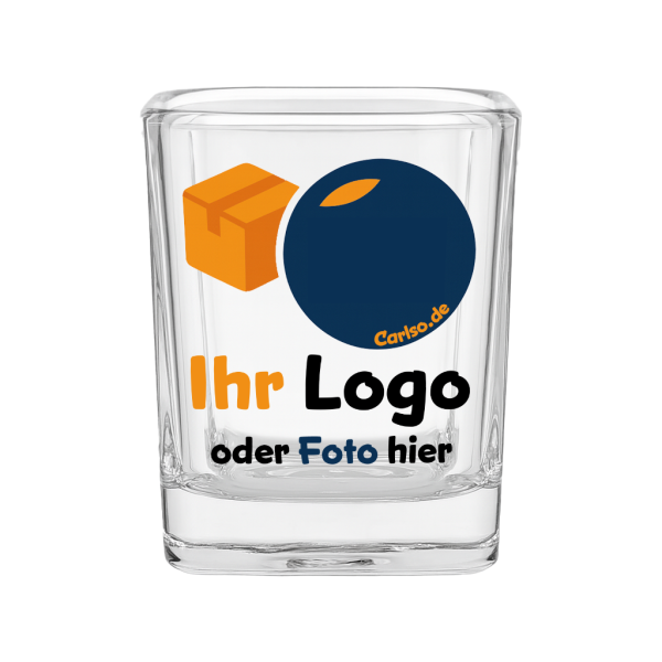 Schnapsglas 30830 bedruckt, veredelt, mit Logo / Label