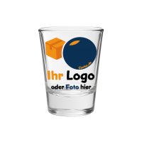 Schnapsglas 30845 bedruckt, veredelt, mit Logo / Label