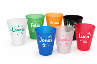 Personalisierte Partybecher mit Namen/Logo – Bunte...